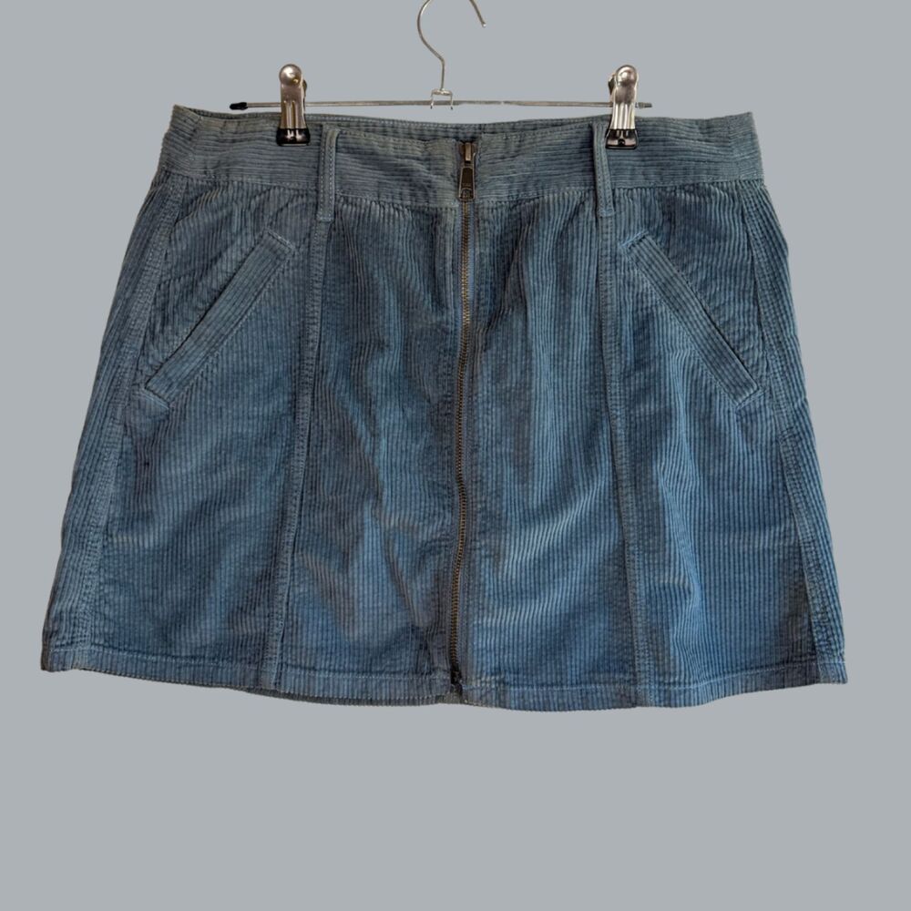 American Eagle Zipper Front Corduroy Mini Skirt